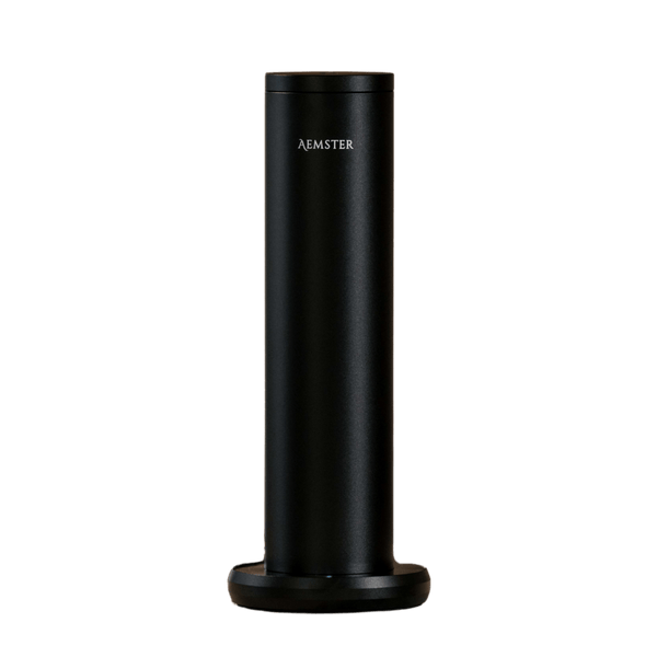 Haevn aroma diffuser in black with display, wired and controlled with the Aemster App